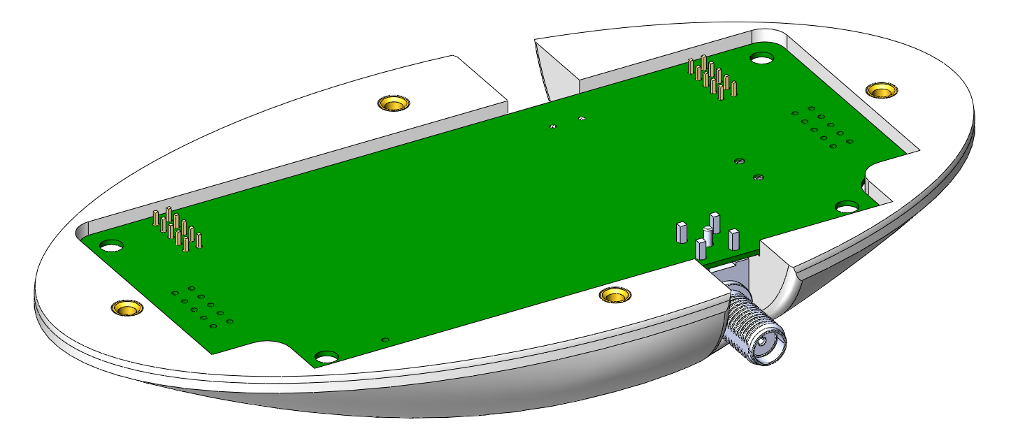Расположение платы модуля УКВ