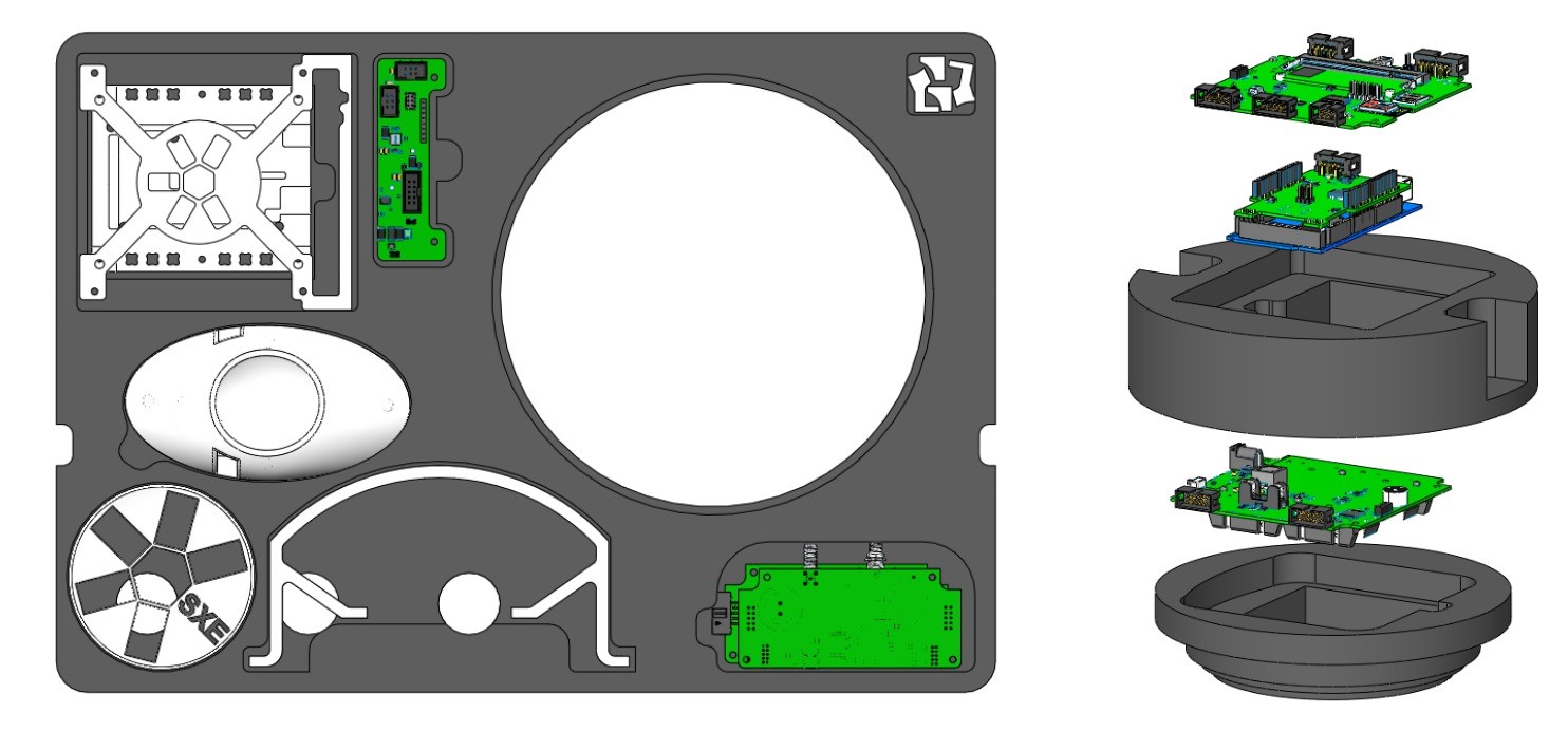 Компоненты необходимые для сборки верхней части конструктора