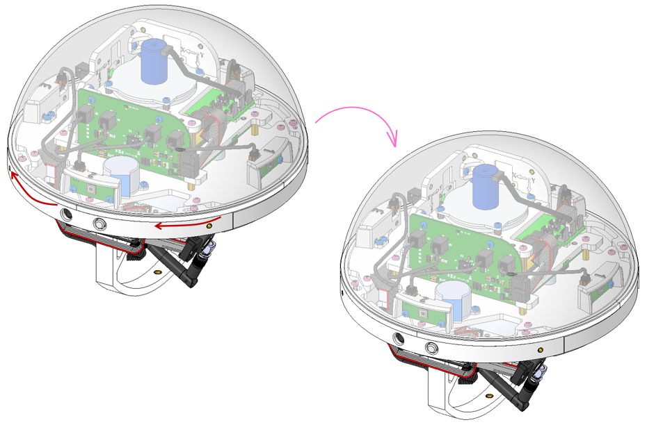 Установка нижней полусферы