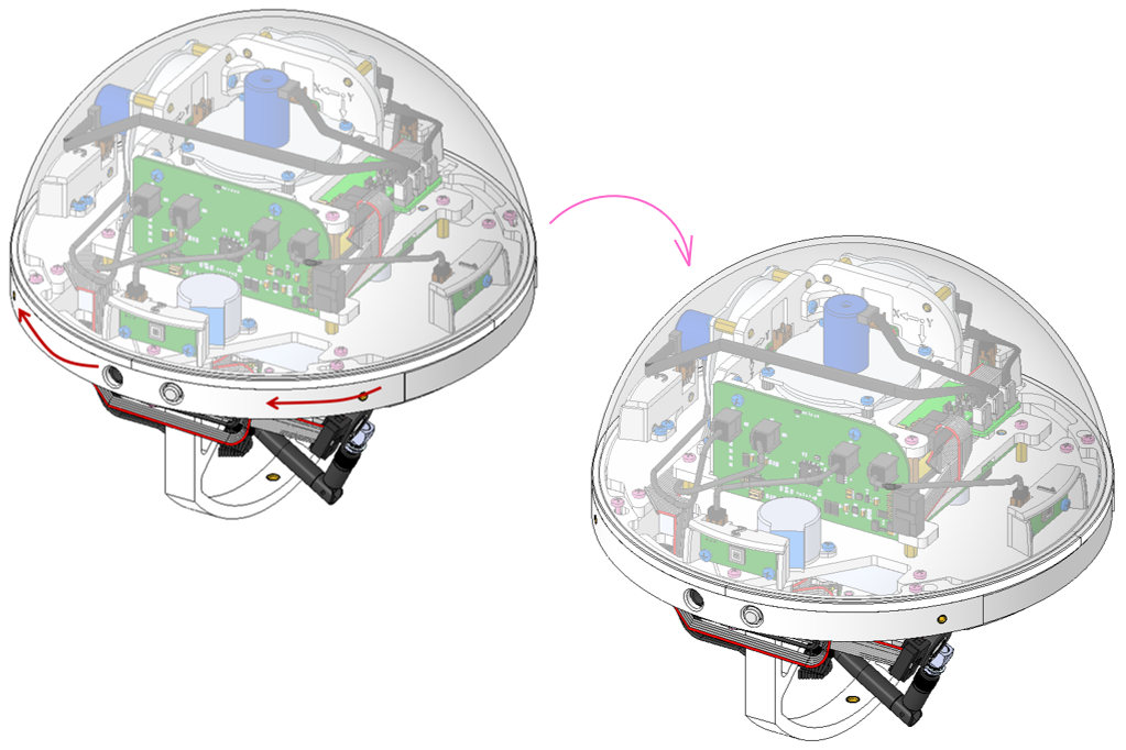 Установка нижней полусферы