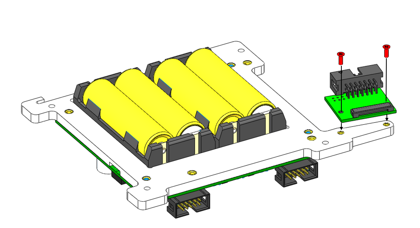 Соединение платы-переходника для камеры с основанием