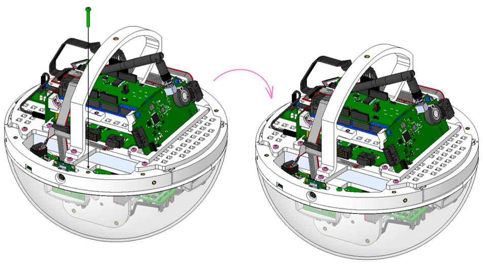 Крепление нижней полусферы
