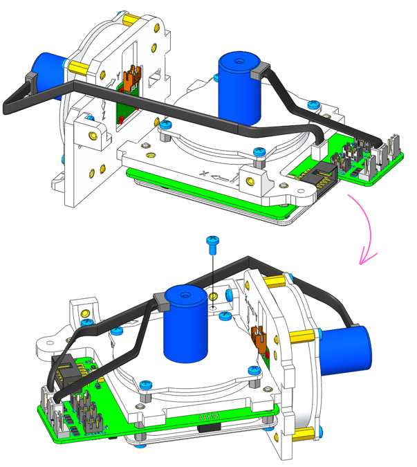 Соединение блоков маховиков А и С