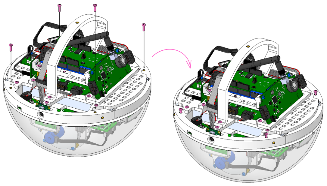 Установка креплений для полусферы