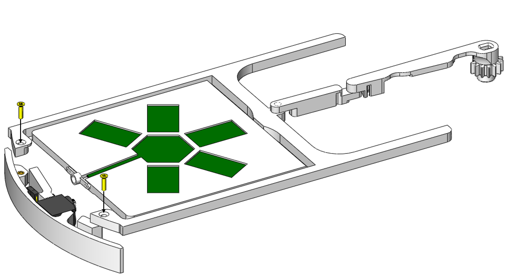 Сборка каркаса нижней солнечной панели