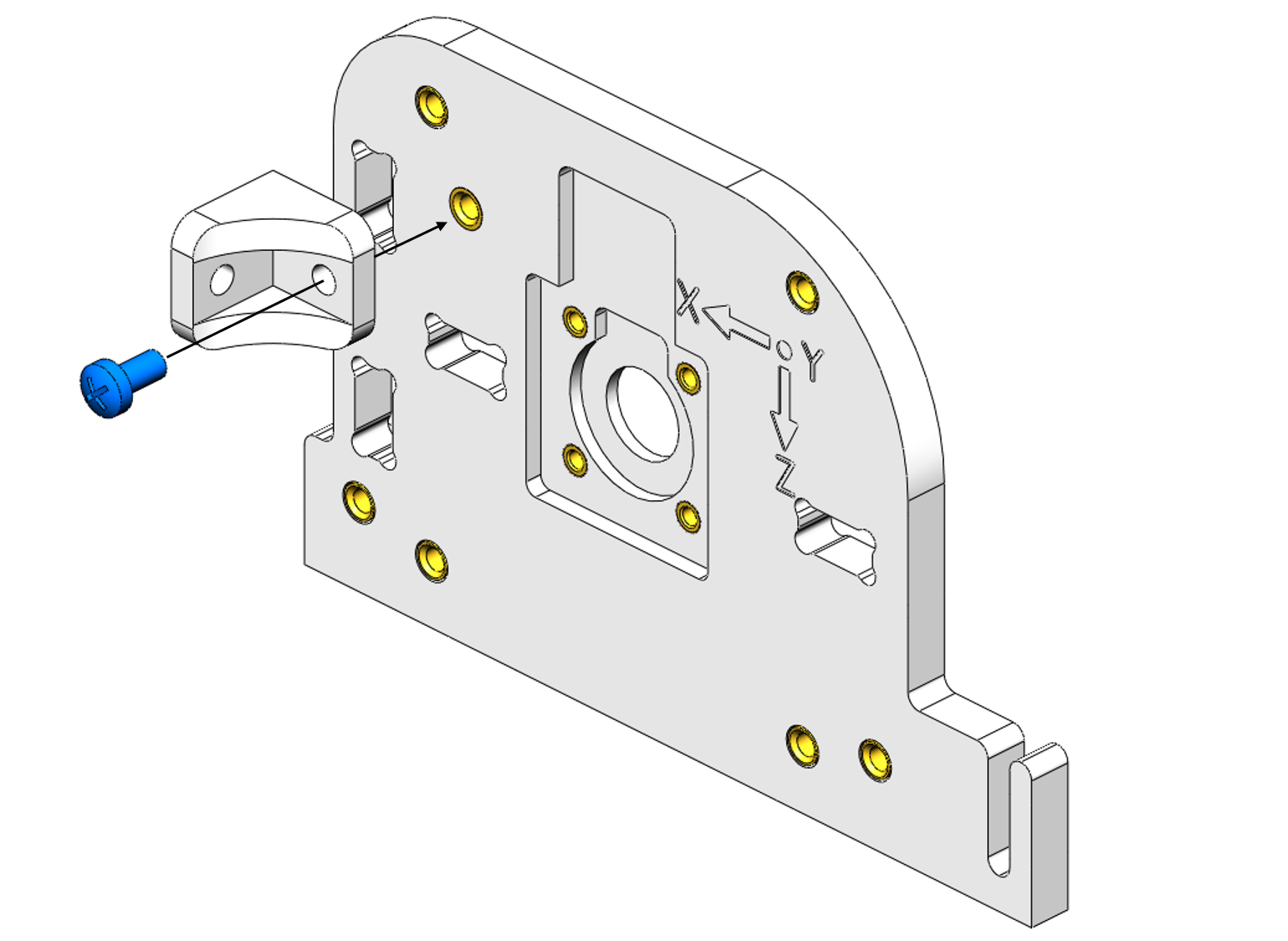 Стенка корпуса маховика В с уголком