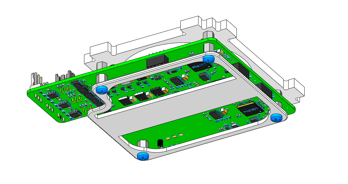 Соединение рамки корпуса с платой управляющего двигателя-маховика (2)