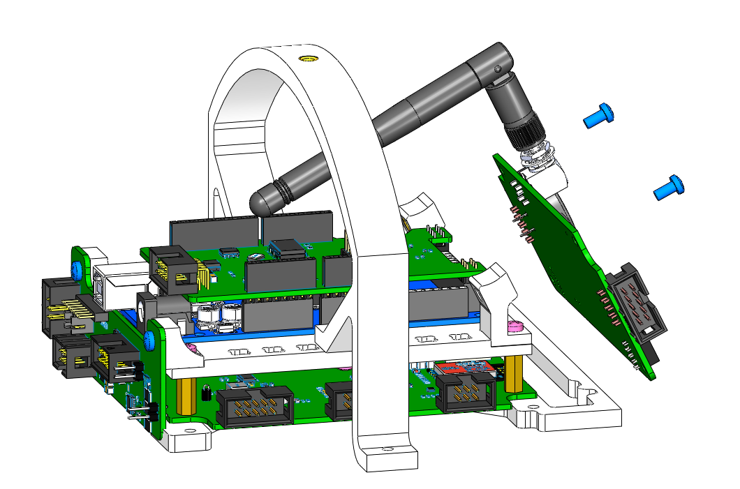 Крепление платы УКВ