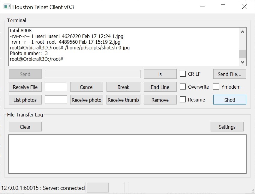 Создание нового фотоснимка