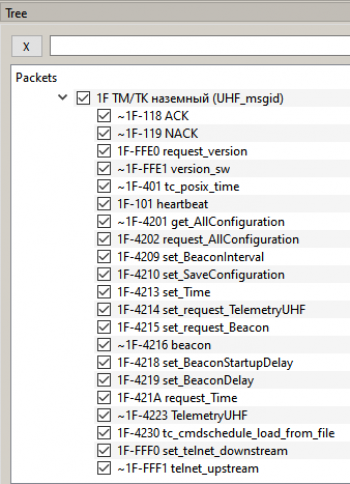 Список устройств и параметров наземного УКВ