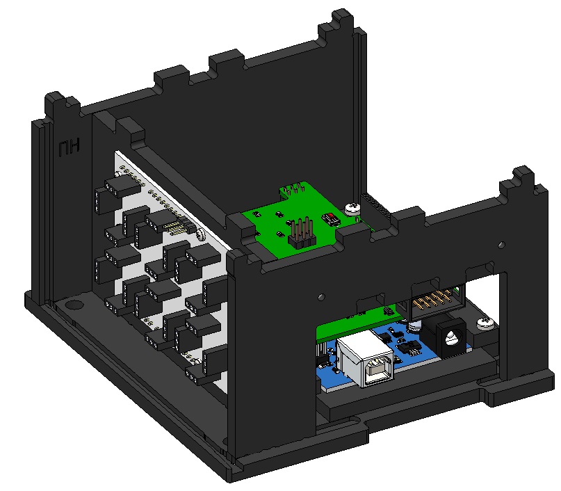 Установка второй боковой стенки на основание