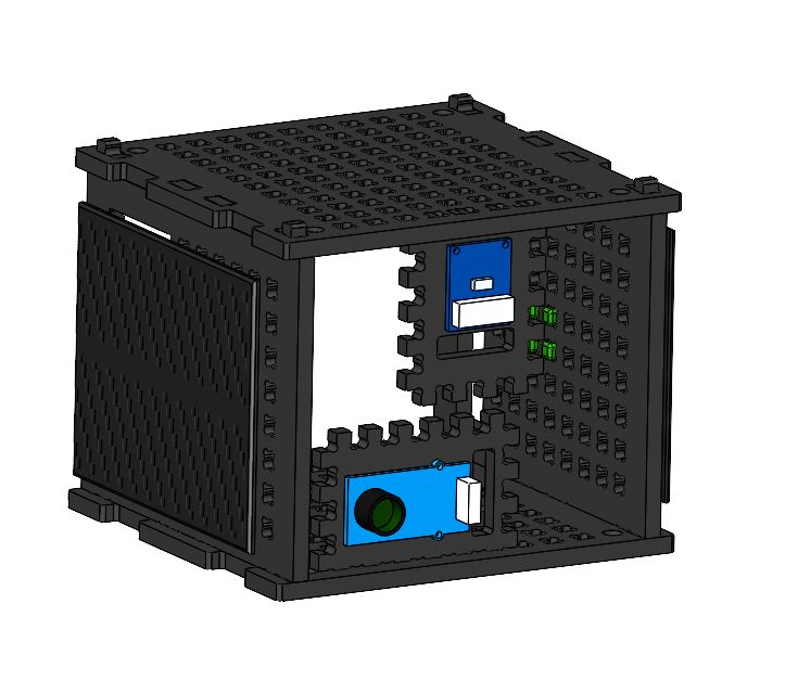 Установка солнечной панели на корпус полезной нагрузки