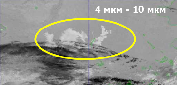 Туман в инфракрасном диапазоне (с длиной волны 4-10 мкм)