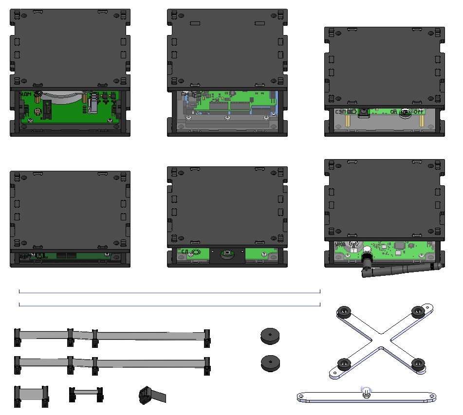 Модули для сборки конструктора спутника