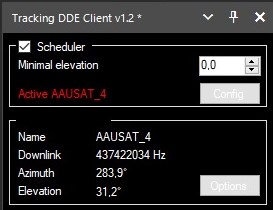 Информация об отслеживаемом спутнике_