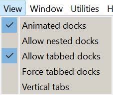 Пункт главного меню View