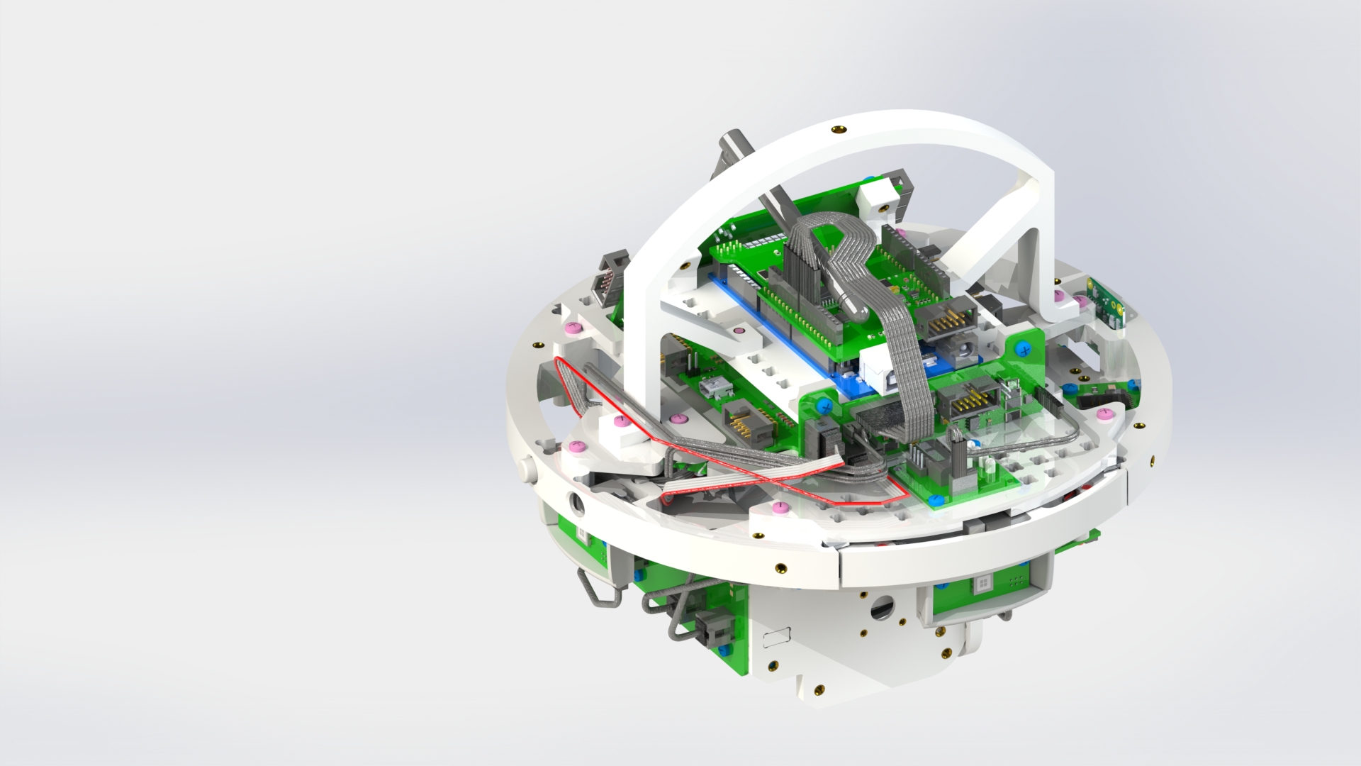Подключение плат полезной нагрузки и солнечных панелей