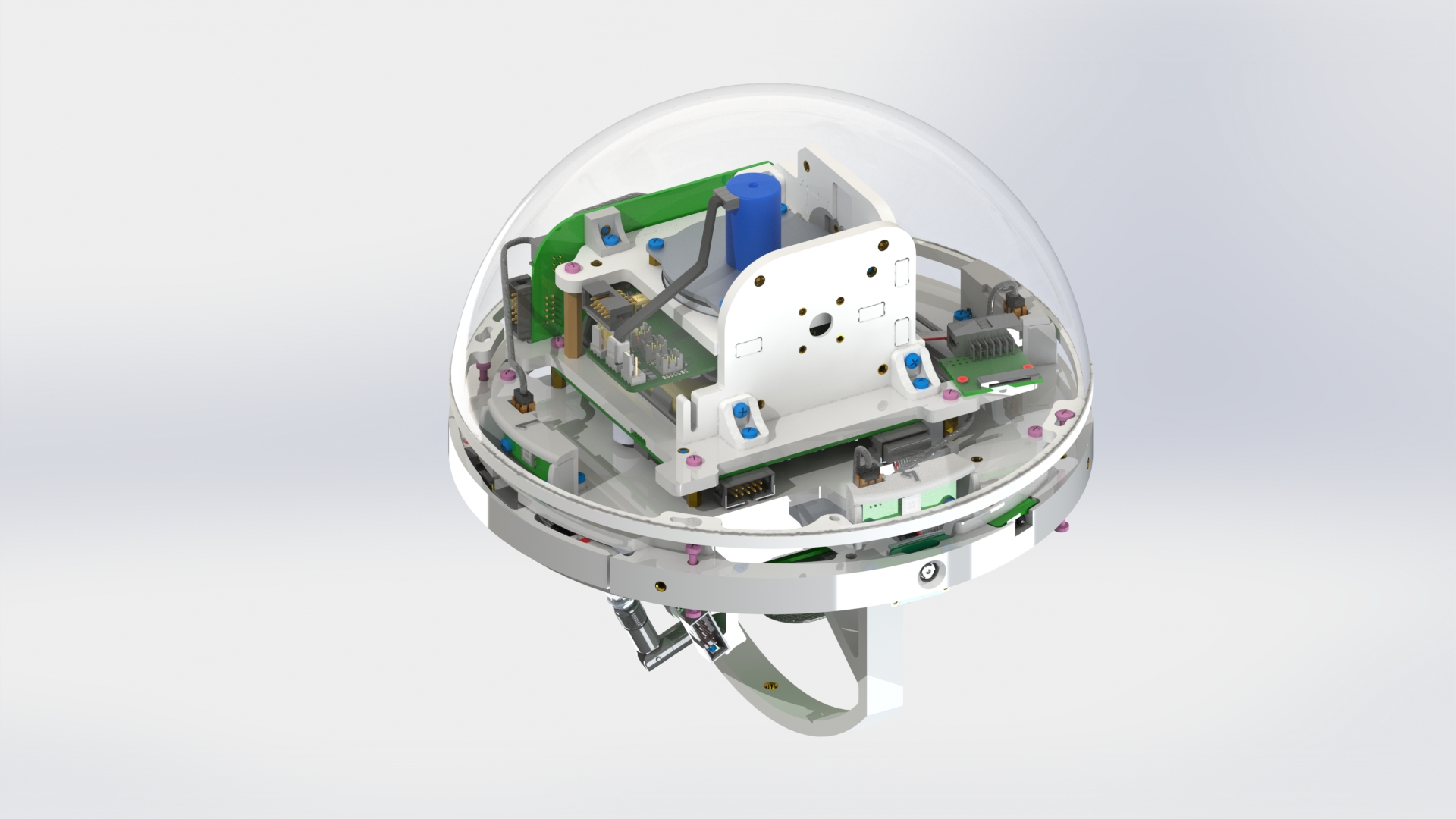 Установка нижней полусферы