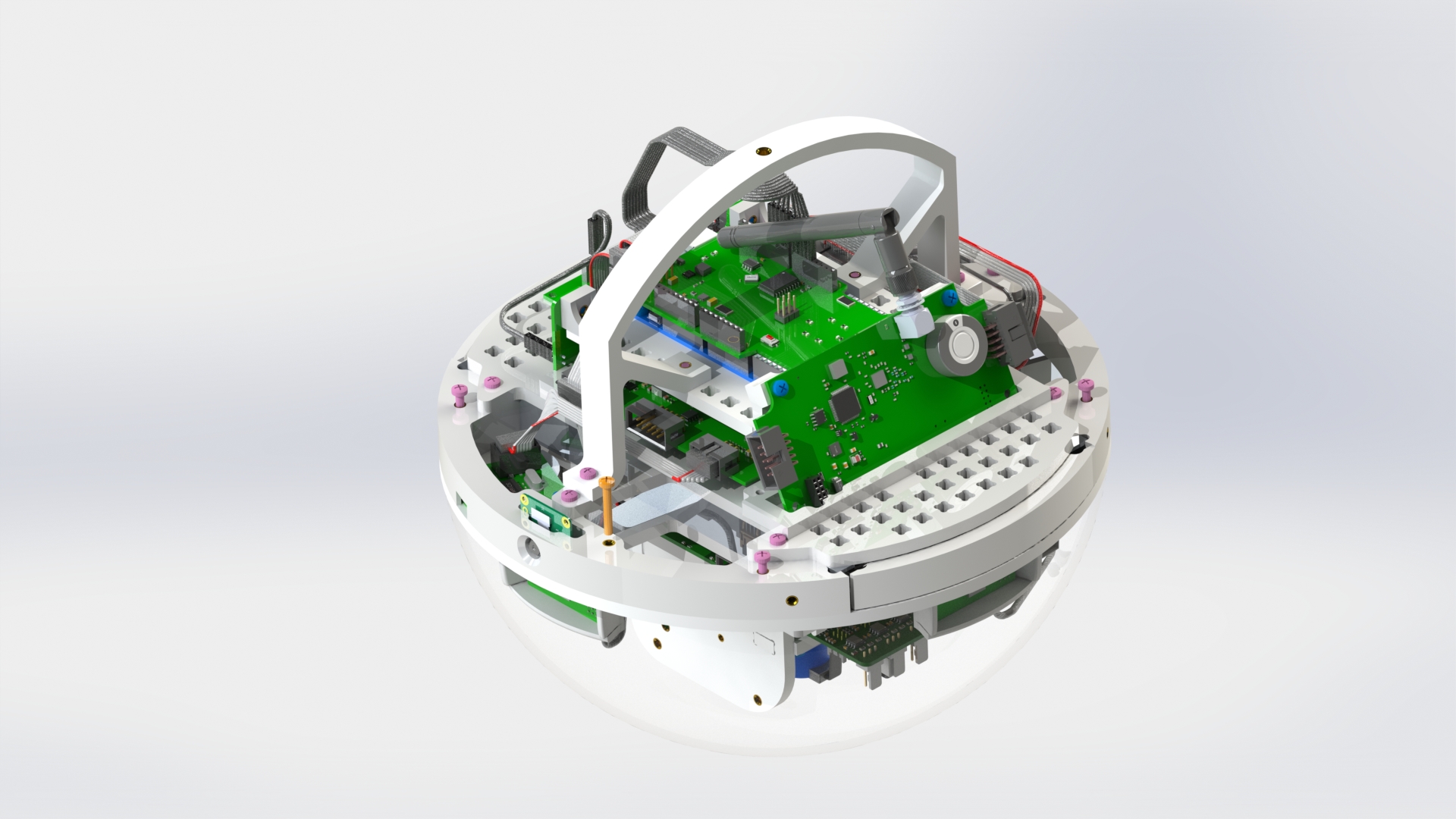 Крепление нижней полусферы