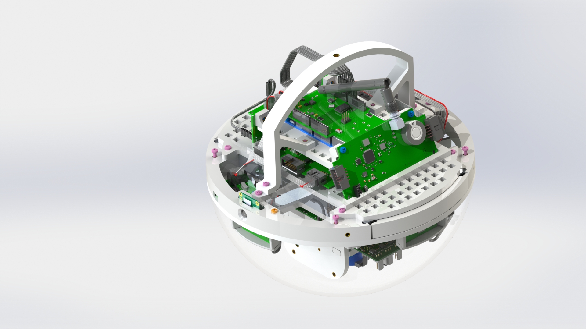 Крепление нижней полусферы