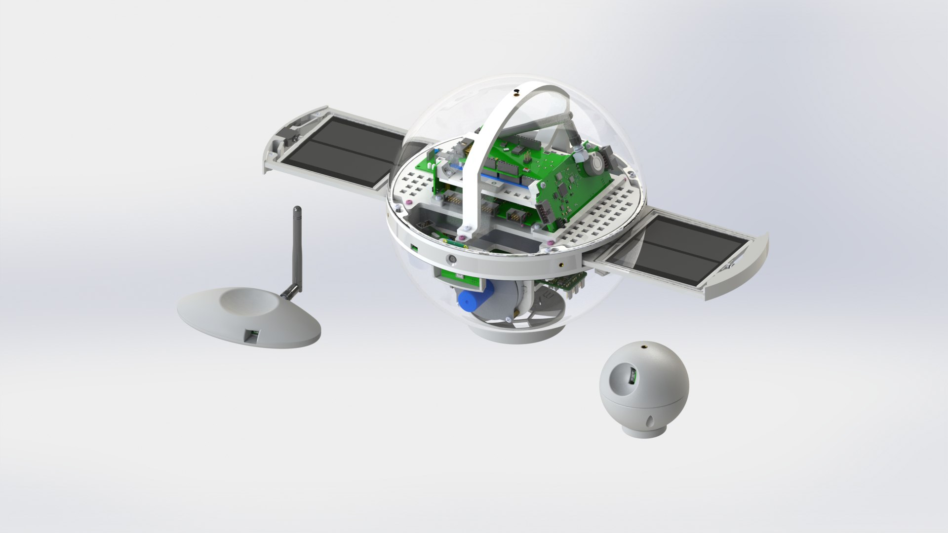Собранный конструктор OrbiX (трехосная конфигурация)