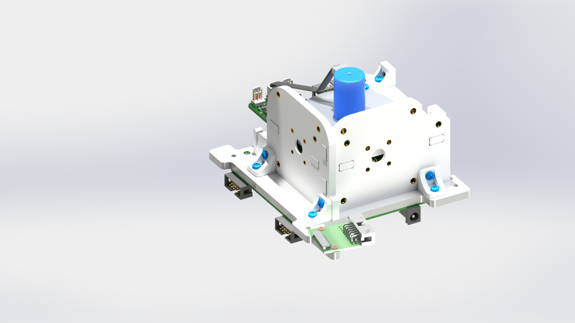 Соединение блоков управляющего двигателя-маховика и системы электропитания