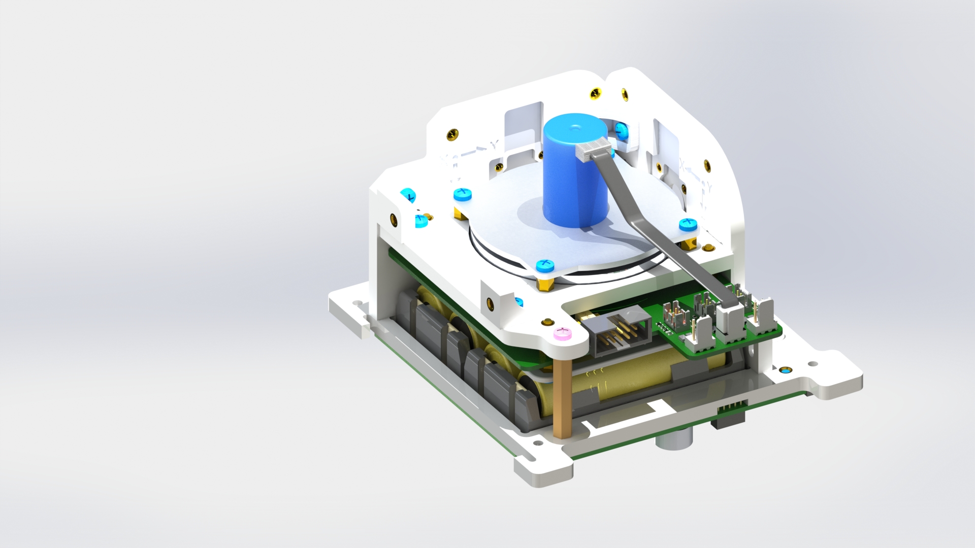Соединение блоков управляющего двигателя-маховика и системы электропитания
