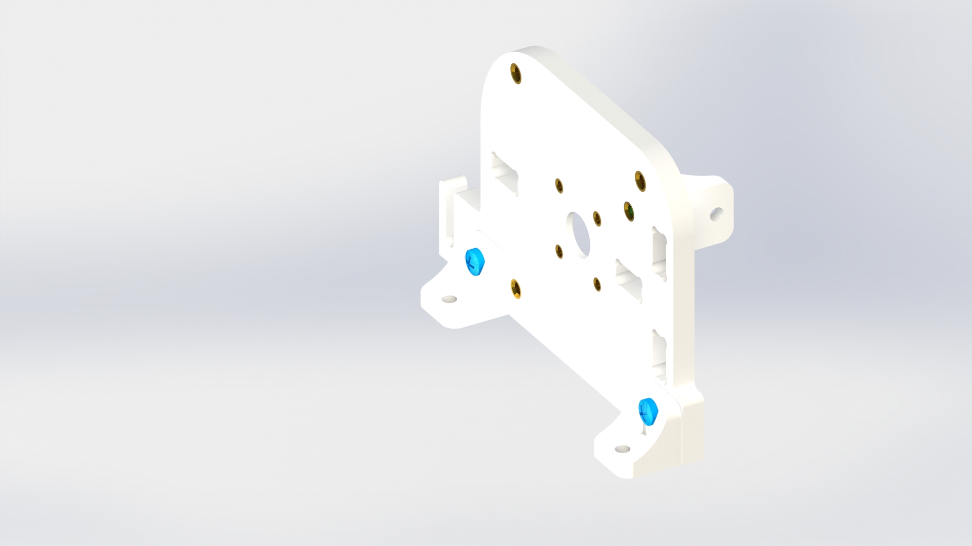 Обратная сторона стенки корпуса маховика B с двумя уголками