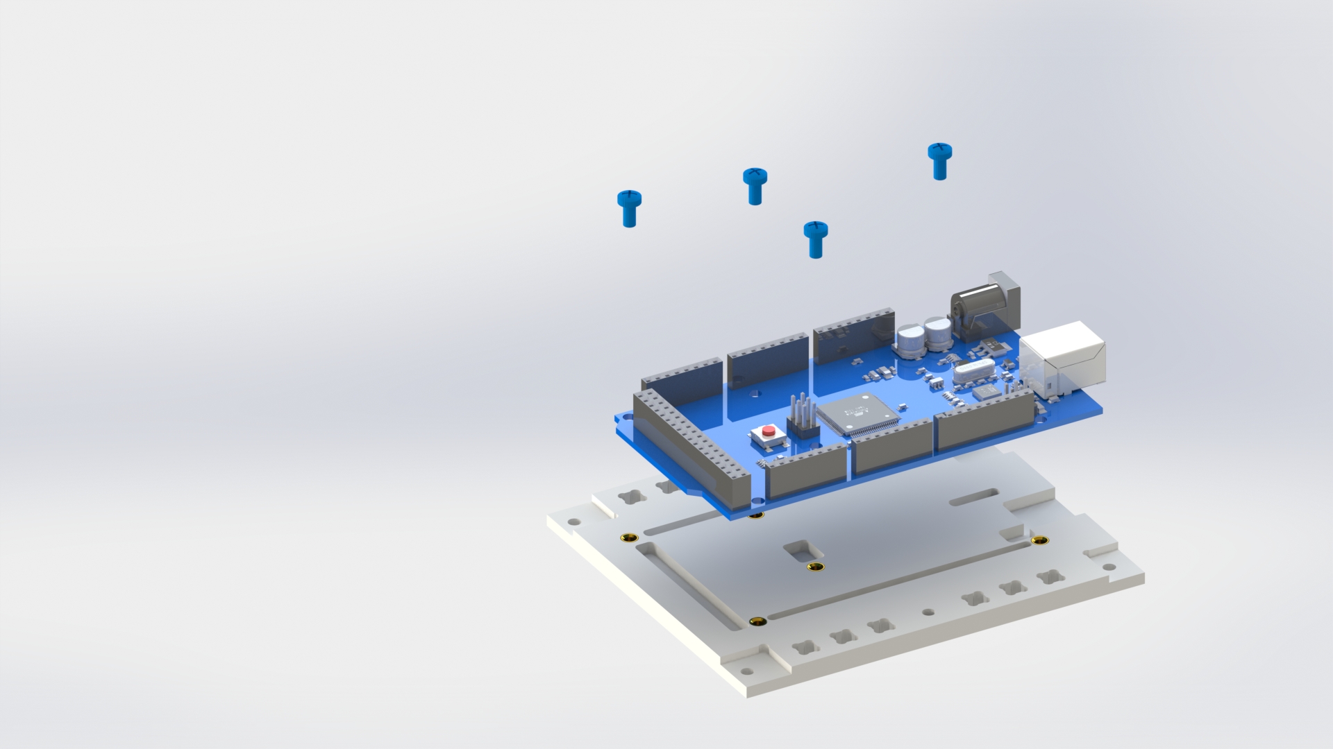 Крепление платы полезной нагрузки