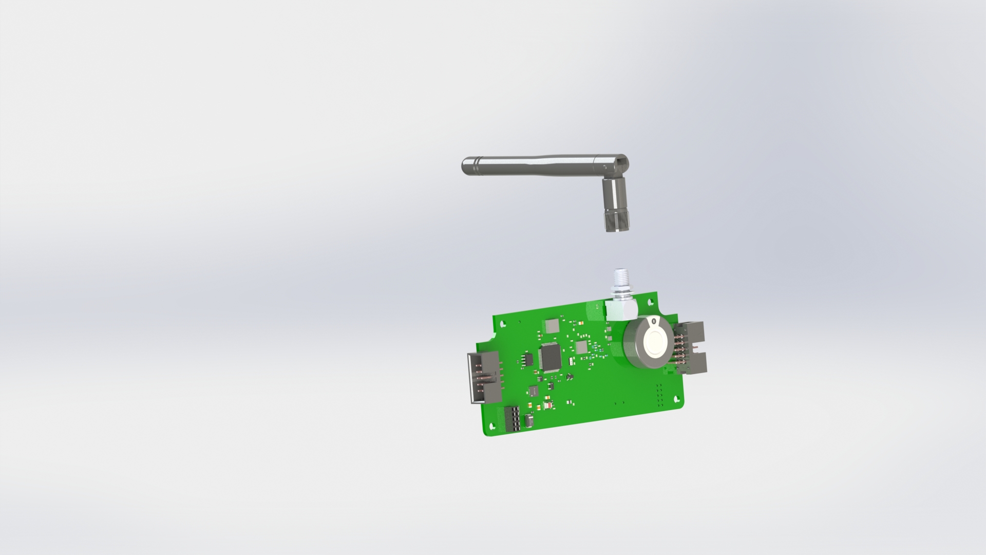 Крепление антенны на плате УКВ