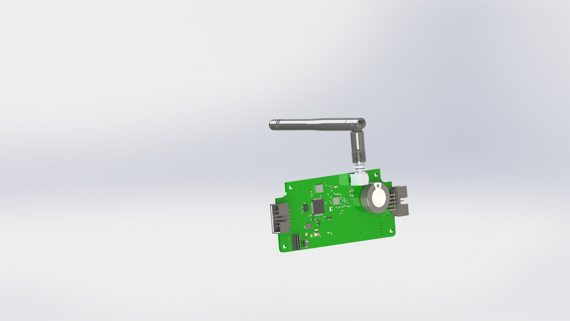 Крепление антенны на плате УКВ