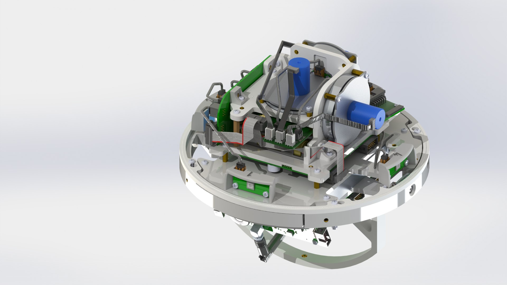 Подключение системы электропитания, блока маховиков и солнечных датчиков