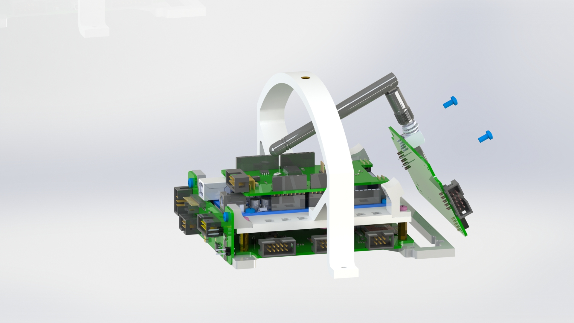 Крепление платы УКВ