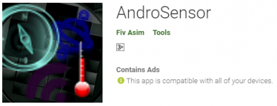 Androsensor app