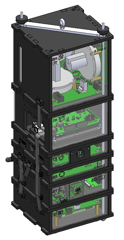 Assembled satellite constructor (triaxial configuration)