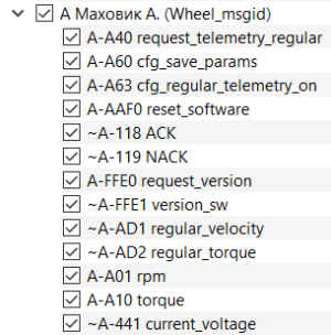 List of command packages for модуля-маховика