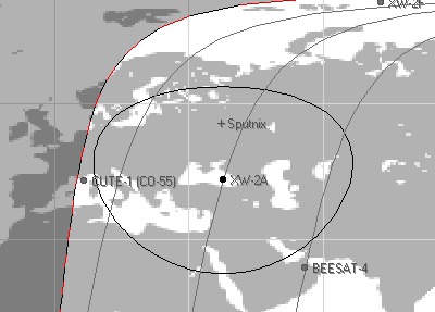 Satellite flyby example