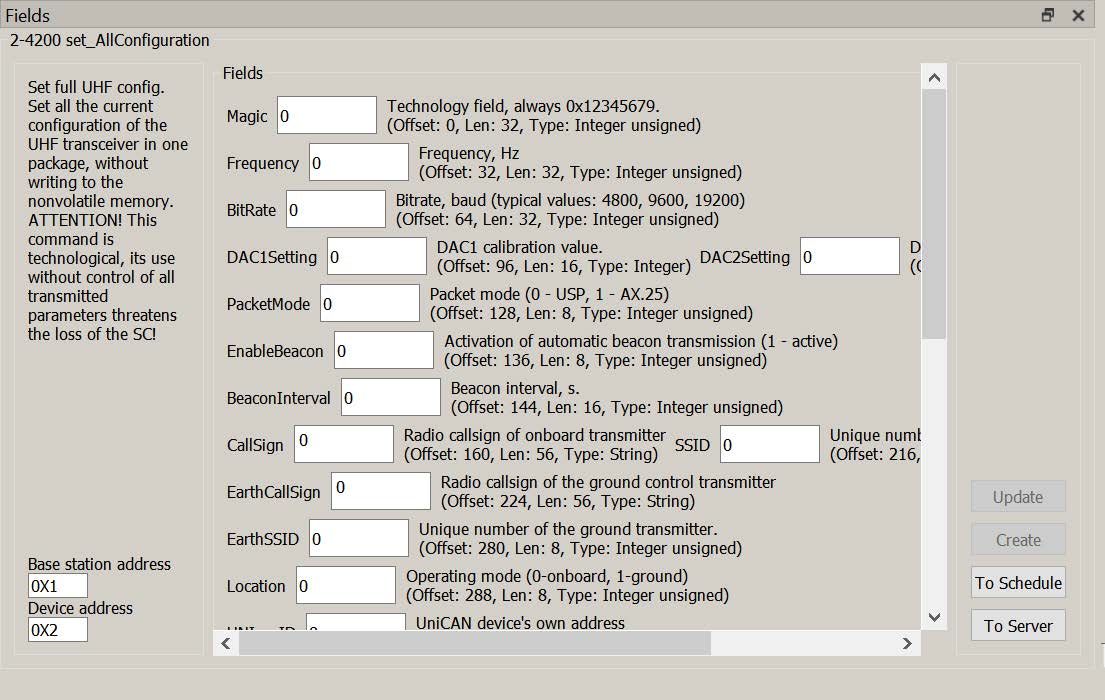 Fields Command Editor Panel