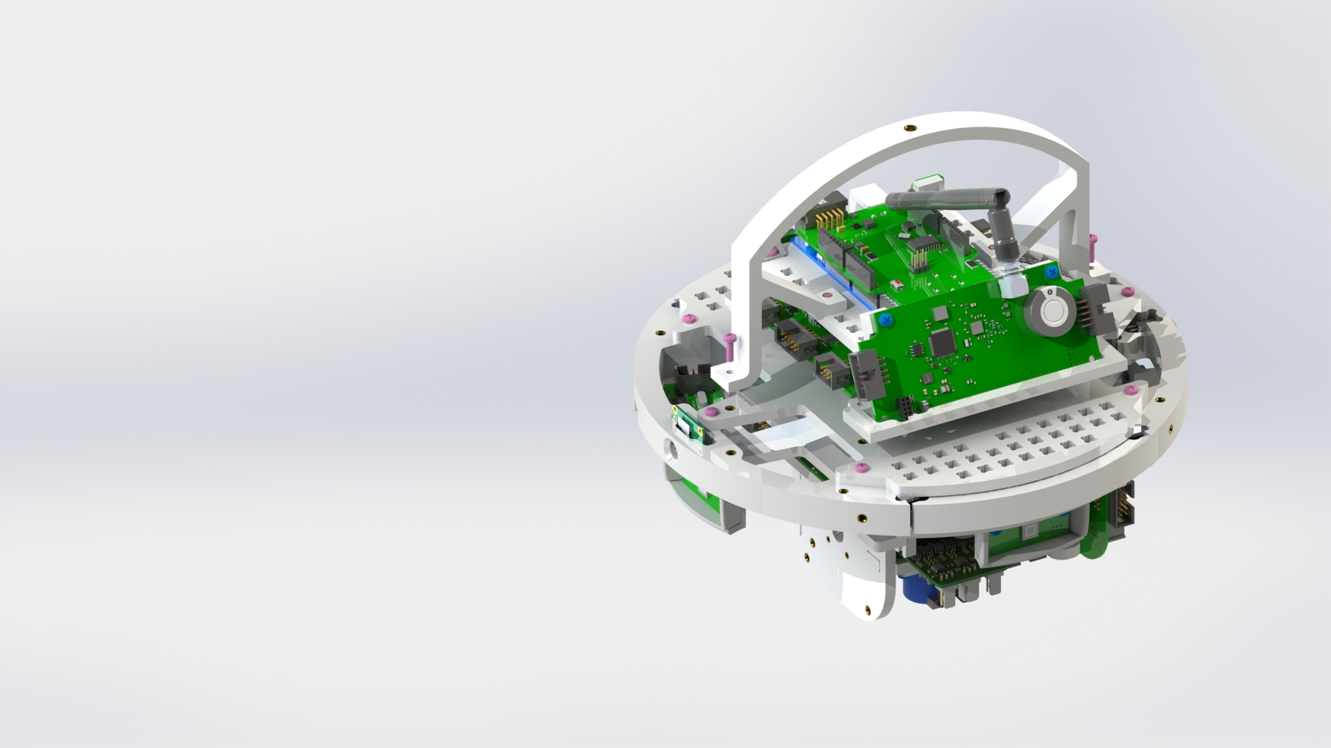 Крепление верхней и средней частей конструктора