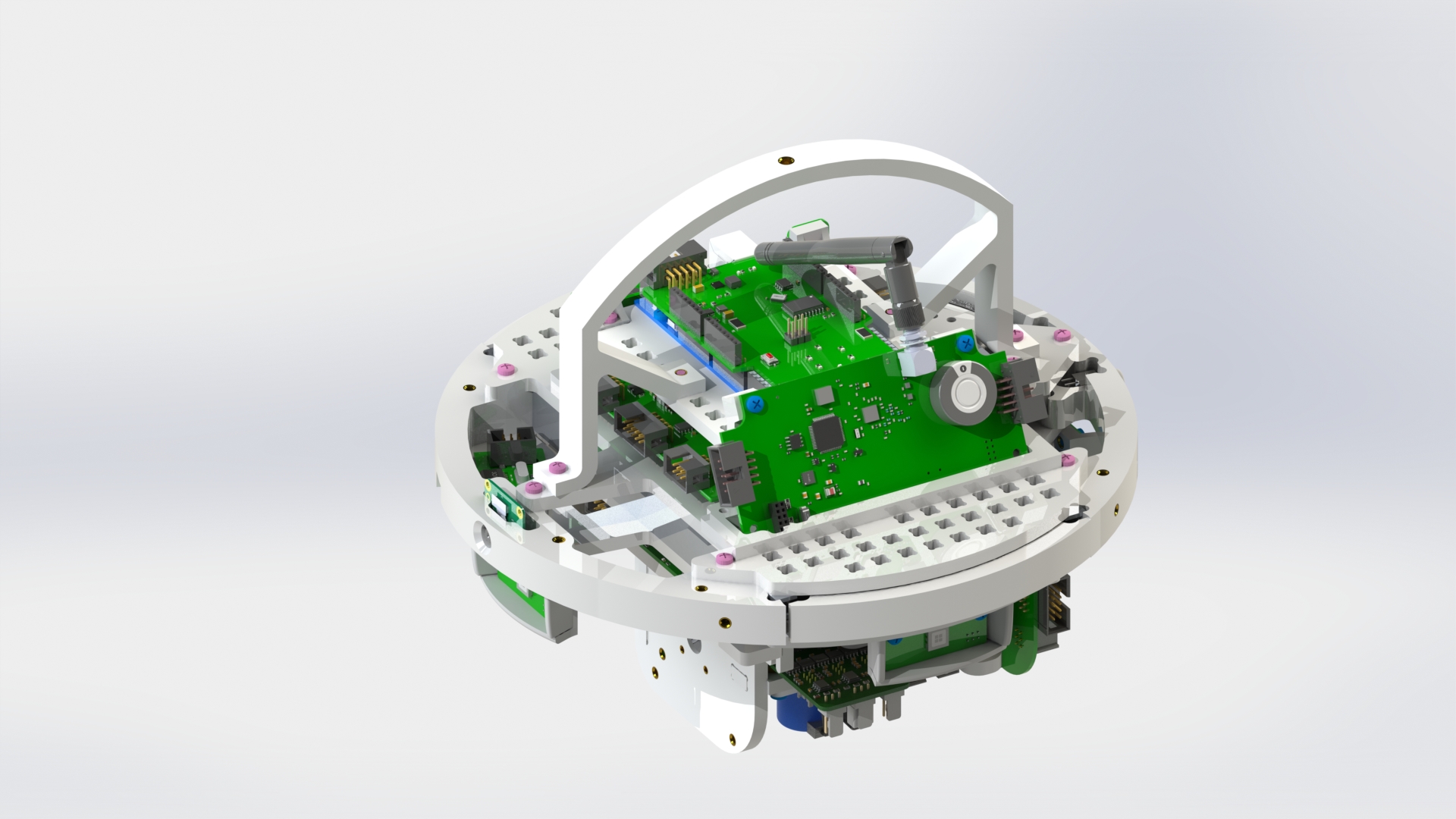 Крепление верхней и средней частей конструктора