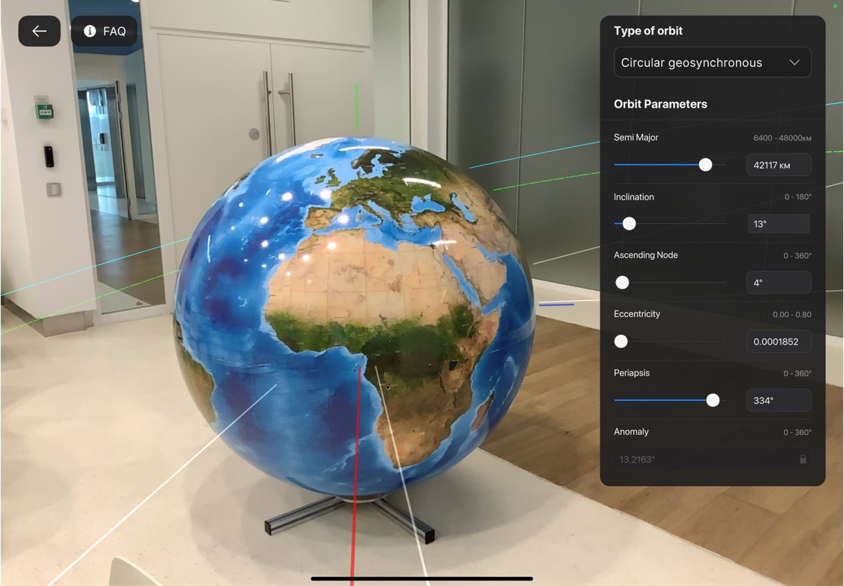 Circular (geosynchronous) orbit