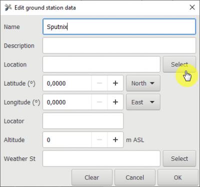 Editing the ground station