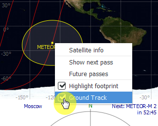 Displaying the orbit projection
