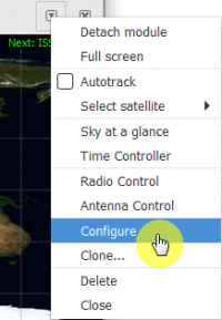 Configuring the Gpredict program interface