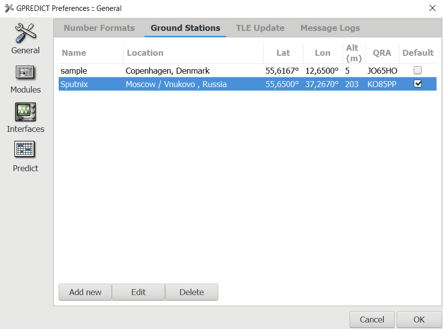 List of ground stations
