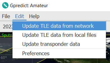 Updating TLE data