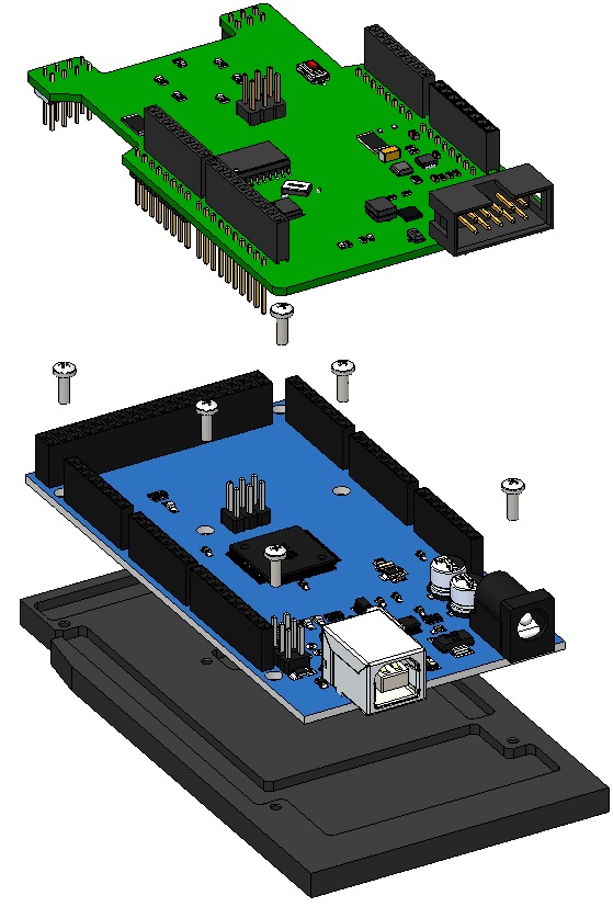 Installing the MON board and the ArdShield board
