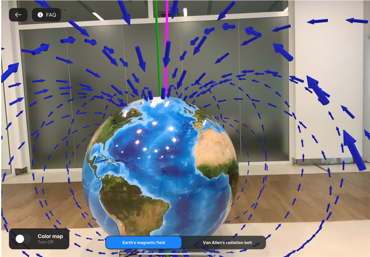 Earth's magnetic field in AR