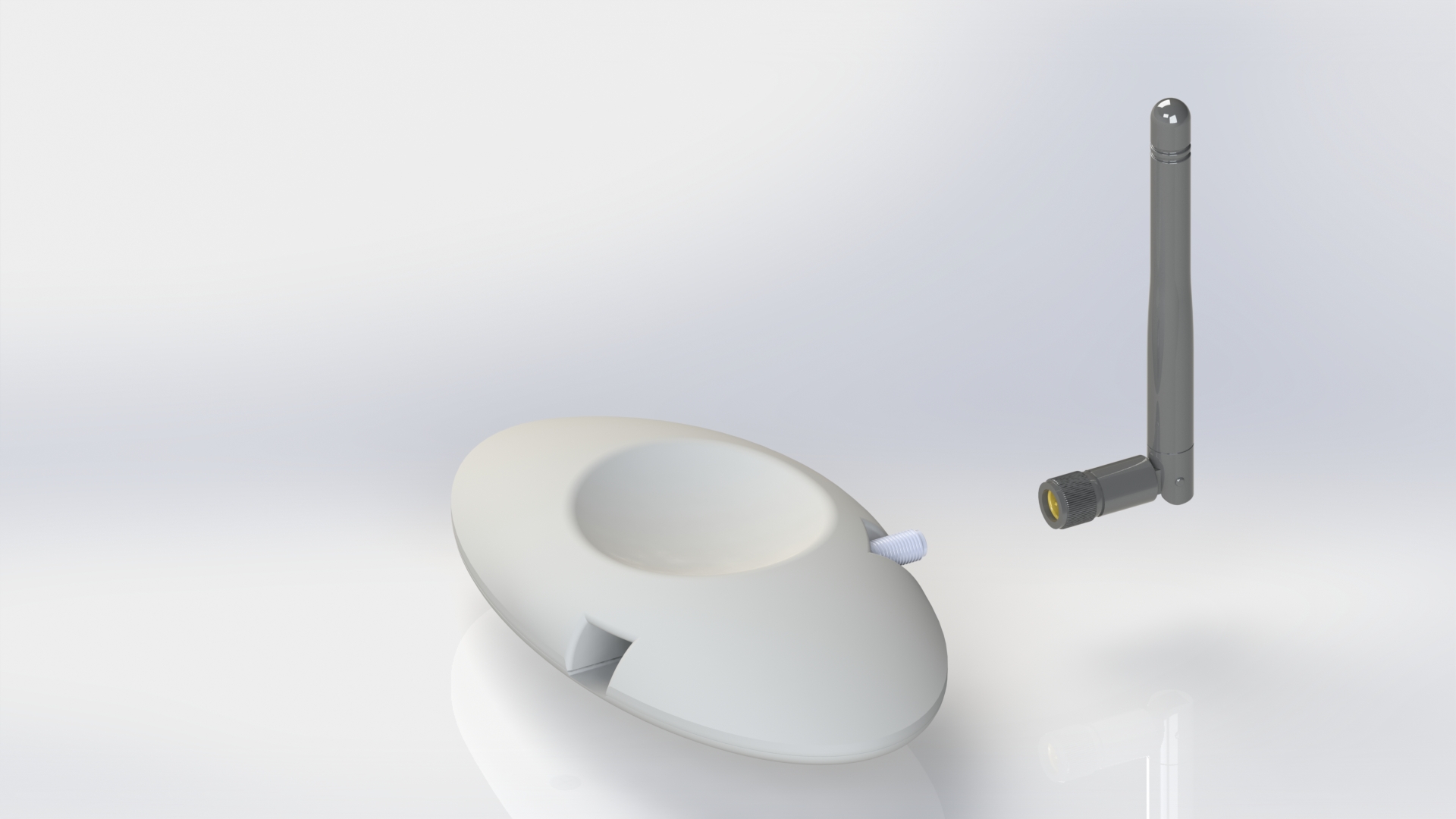 Mounting the antenna of UHF module