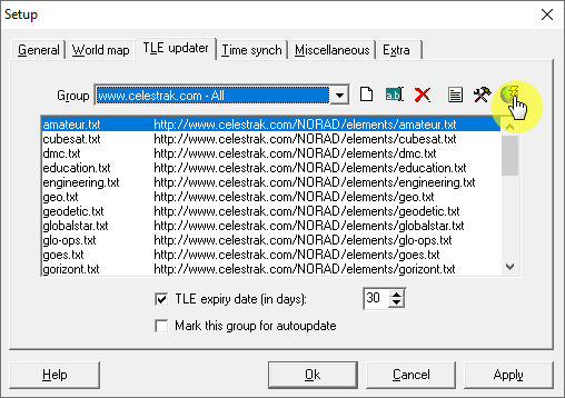 Orbitron Software Settings